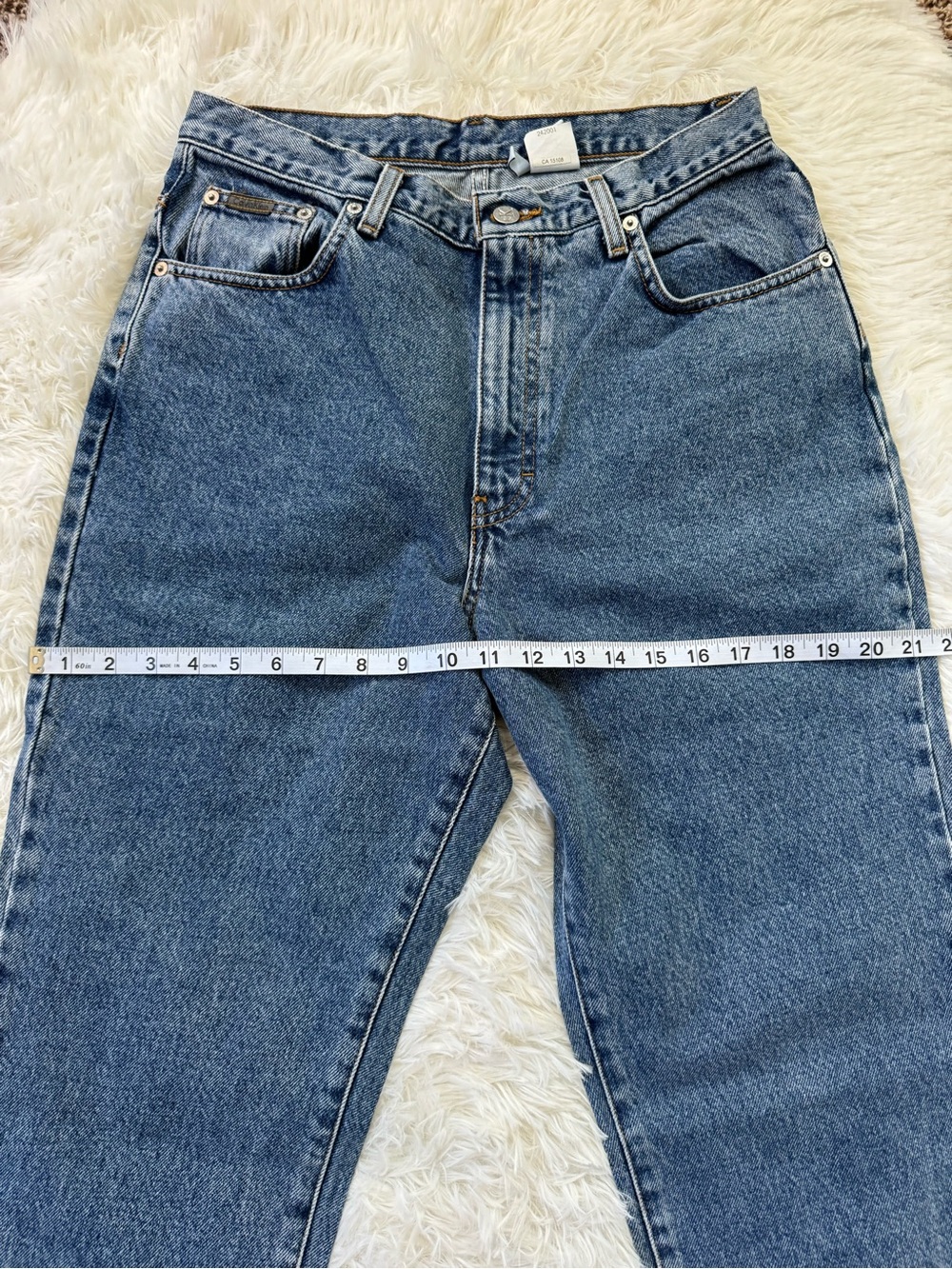 VTG Calvin Klein Classic 5 Pocket Jean Double Stonewash rigid mom jean sz 8/10 - Picture 12 of 13